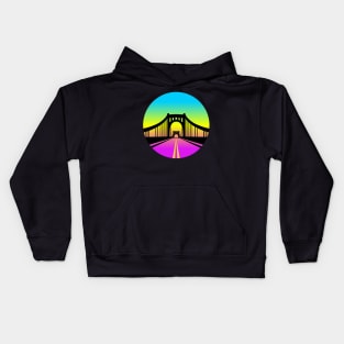 Pittsburgh bridge gradient Kids Hoodie